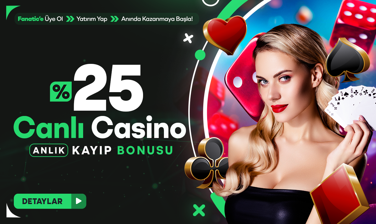 %25 Anlık Canlı Casino Kayıp Bonusu