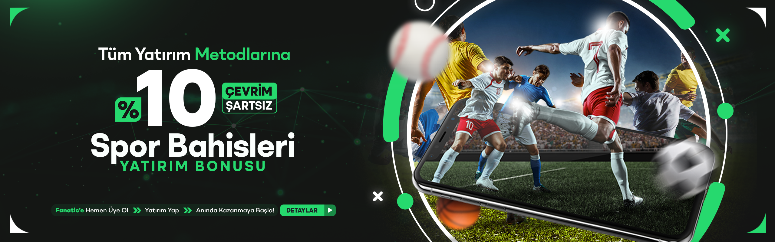 %10 Çevrimsiz Spor Yatırım Bonusu